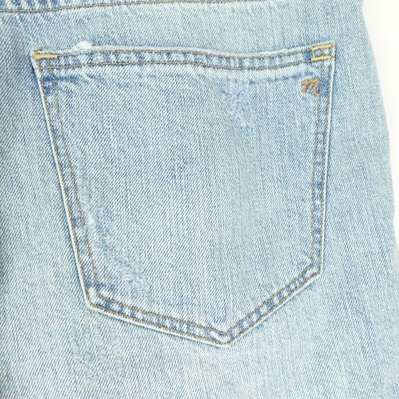 Madewell Denim Jean Shorts Womens Size 28 Distressed Rolled Cut Off Hem - Picture 10 of 14